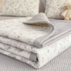 A Grade Quilted Bed Cover Double Layer Floral Soft Breathable Blanket for Bed Dorm Room