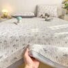 1pc A Grade Double Layer Printed Quilted Bed Cover Delicate Floral Pattern Soft Comfortable Breathable Suitable For All Seasons Bedroom Guest Room Dorm Pillow Case Insert Not Included main 4