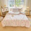 1pc Breathable Double Layer Quilted Printed Comforter Fresh Ditsy Floral Pattern Super Soft Breathable For Bed Sofa Chair Bedroom Guest Room Dorm Pillow Case Pillow Insert Not Included main 1