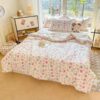 1pc Breathable Double Layer Quilted Printed Comforter Fresh Ditsy Floral Pattern Super Soft Breathable For Bed Sofa Chair Bedroom Guest Room Dorm Pillow Case Pillow Insert Not Included main 3