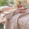 1pc Cloud Soft Quilted Double Layer Gauze Bedspread Modern Style Plant Small Floral Print Comfortable Breathable 100 Polyester Skin Friendly For Bare Sleep Machine Washable Dual Use As Bedspread Quil (2)