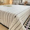 1pc Quilted Knitted Cloud Feel Printed Padded Bedspread Modern Style Floral Pattern Soft Comfortable Breathable All Season Use Washable Multipurpose For Bedroom Guest Room Hotel Bed Sofa Camping Pill (1)