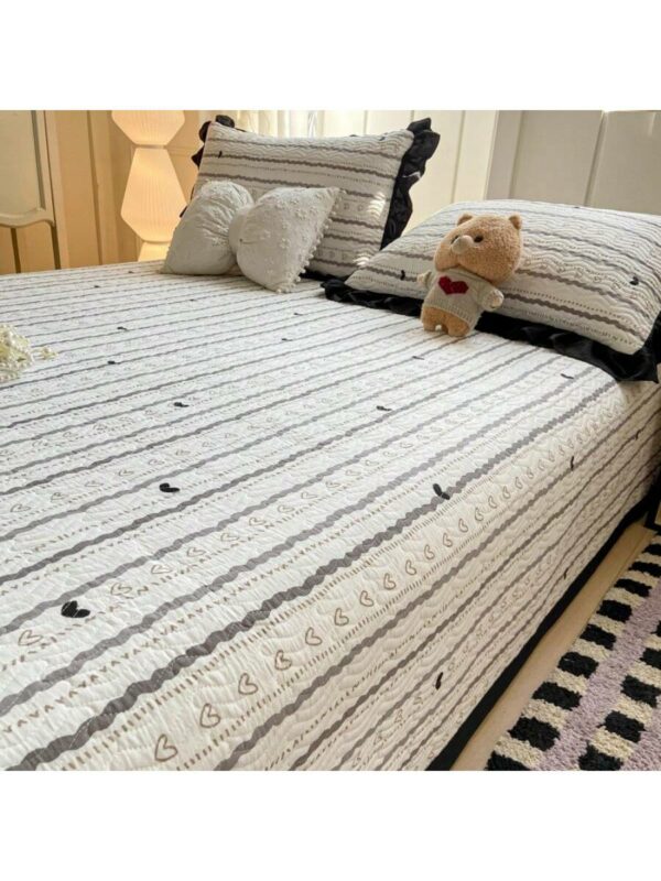 Quilted Knitted Cloud Feel Bedspread Floral Soft Blanket for Bed Sofa Room Camping