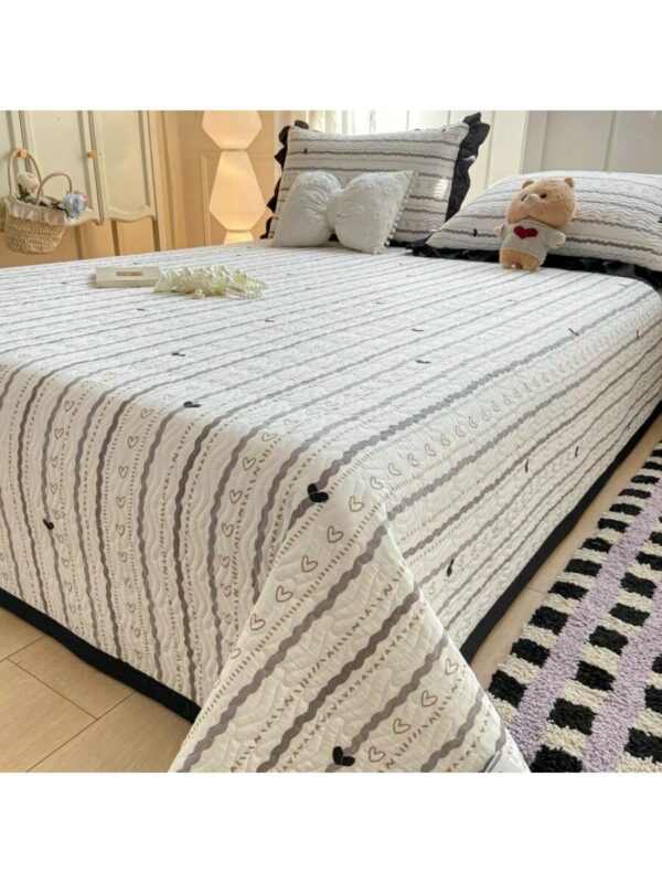 Quilted Knitted Cloud Feel Bedspread Floral Soft Blanket for Bed Sofa Room Camping