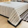1pc Quilted Knitted Cloud Feel Printed Padded Bedspread Modern Style Floral Pattern Soft Comfortable Breathable All Season Use Washable Multipurpose For Bedroom Guest Room Hotel Bed Sofa Camping Pill (6)