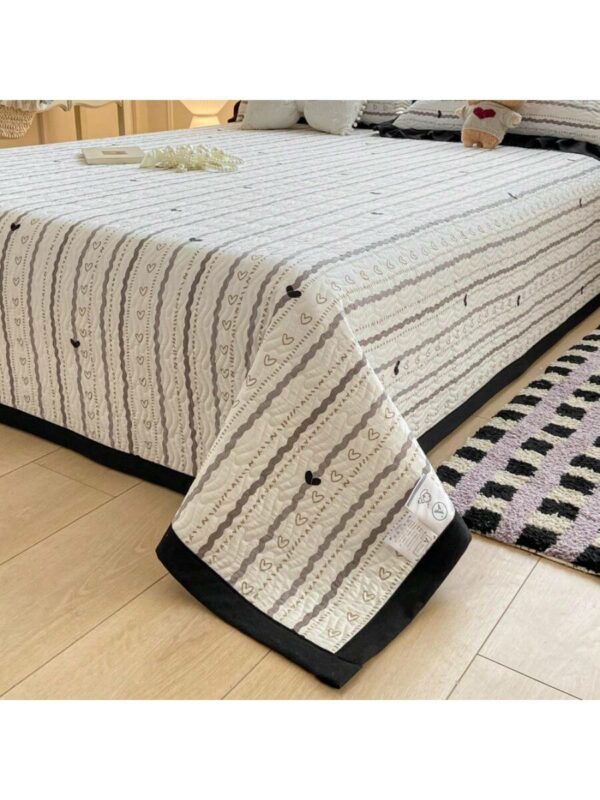 Quilted Knitted Cloud Feel Bedspread Floral Soft Blanket for Bed Sofa Room Camping