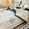 1pc Quilted Knitted Cloud Printed Comforter Modern Style Floral Pattern Soft Breathable All Season Use Bedding Quilt Machine Washable Suitable For Bedroom Guest Room Hotel Bed Sofa Camping Pillow Cas (3)