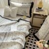 1pc Quilted Knitted Cloud Printed Comforter Modern Style Floral Pattern Soft Breathable All Season Use Bedding Quilt Machine Washable Suitable For Bedroom Guest Room Hotel Bed Sofa Camping Pillow Cas (4)