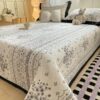 1pc Quilted Knitted Cloud Printed Comforter Modern Style Floral Pattern Soft Breathable All Season Use Bedding Quilt Machine Washable Suitable For Bedroom Guest Room Hotel Bed Sofa Camping Pillow Cas (5)