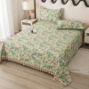 1pc Ultrasound Quilted Floral Lace Edge Bedspread Modern Style Botanical Ditsy Floral Pattern Soft Comfortable Breathable All Season Machine Washable Suitable For Bedroom Guest Room Hotel Bed Sofa Cam (1)