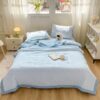 1pc Washed Cotton Quilt Air Conditioning Quilt Summer Quilt Modern Style Butterfly Ditsy Floral Pattern Soft Comfortable Skin Friendly Breathable 100 Polyester Machine Washable Suitable For Bedroom (2)