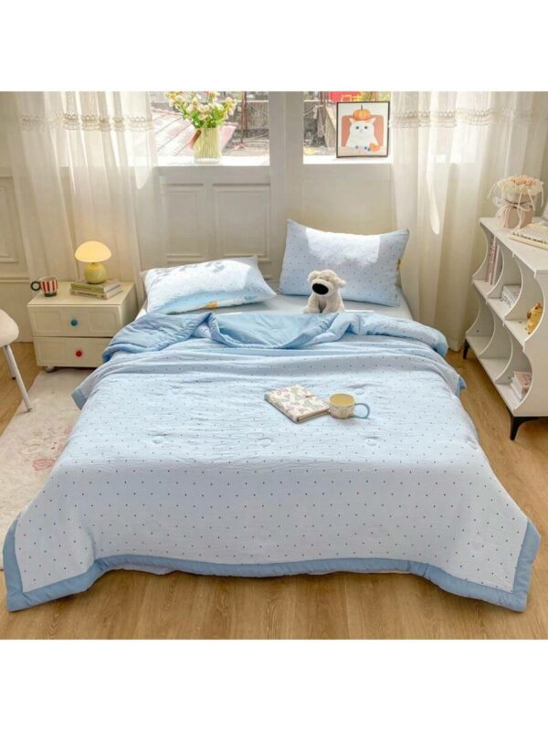 Washed Cotton Summer Quilt Butterfly Floral Soft Breathable Blanket for Bed Sofa Room