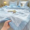 1pc Washed Cotton Quilt Air Conditioning Quilt Summer Quilt Modern Style Butterfly Ditsy Floral Pattern Soft Comfortable Skin Friendly Breathable 100 Polyester Machine Washable Suitable For Bedroom (6)