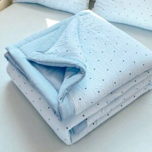 Washed Cotton Summer Quilt Butterfly Floral Soft Breathable Blanket for Bed Sofa Room