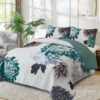 3 Piece Boho Quilt Set Grey Lightweight Bedspread Coverlet for Queen King All Season