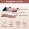 3 Pieces Pink Floral Bedspreads Lightweight Botanical Coverlet Set For All Seasons Reversible Quilted Printed Bedding Set With 2 Pillow Shams main 6