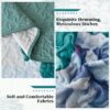 3 Pieces Quilt Set Queen King Green Floral Pattern Coverlet Boho Bedspread With 2 Pillow ShamsSoft Microfiber Lightweight Yellow Quilt Bedspread For All Season main 5