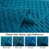3 Pieces Teal Blue Diamond Quilt Set Queen King Size Embossed Design Bedspread Coverlet With Pillow Shams main 3